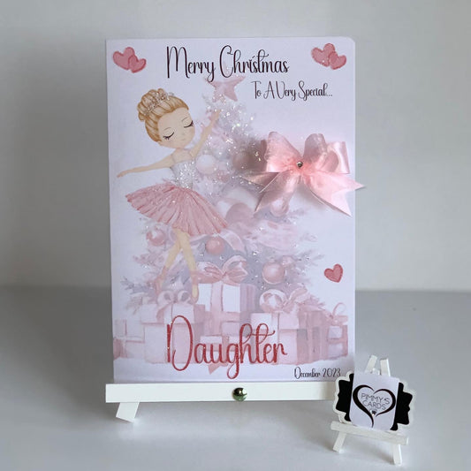 Blonde Hair Fairy Christmas Tree Pink Theme