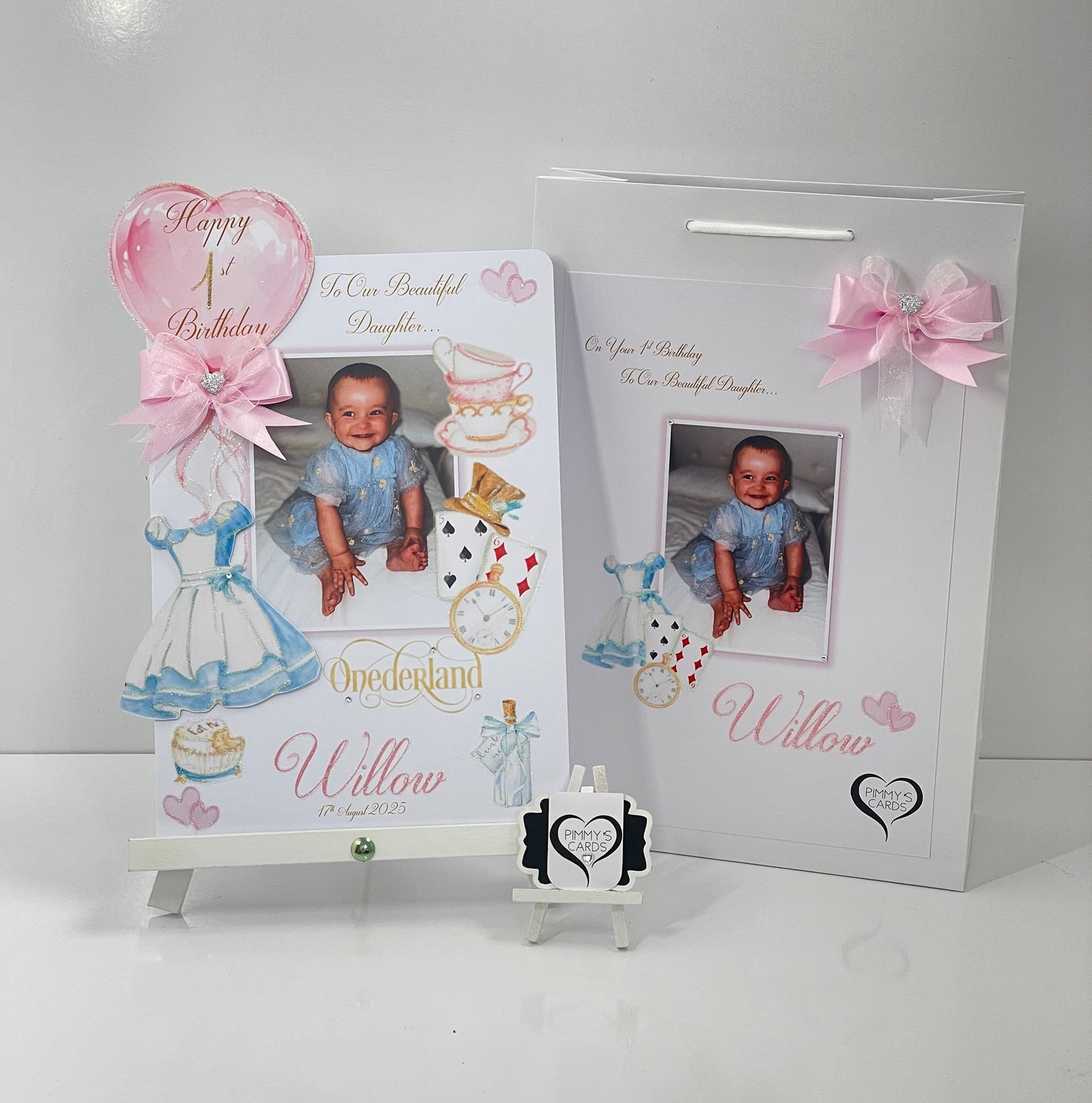 Onederland - Alice & Wonderland Theme Photo 3D Pop Out Card