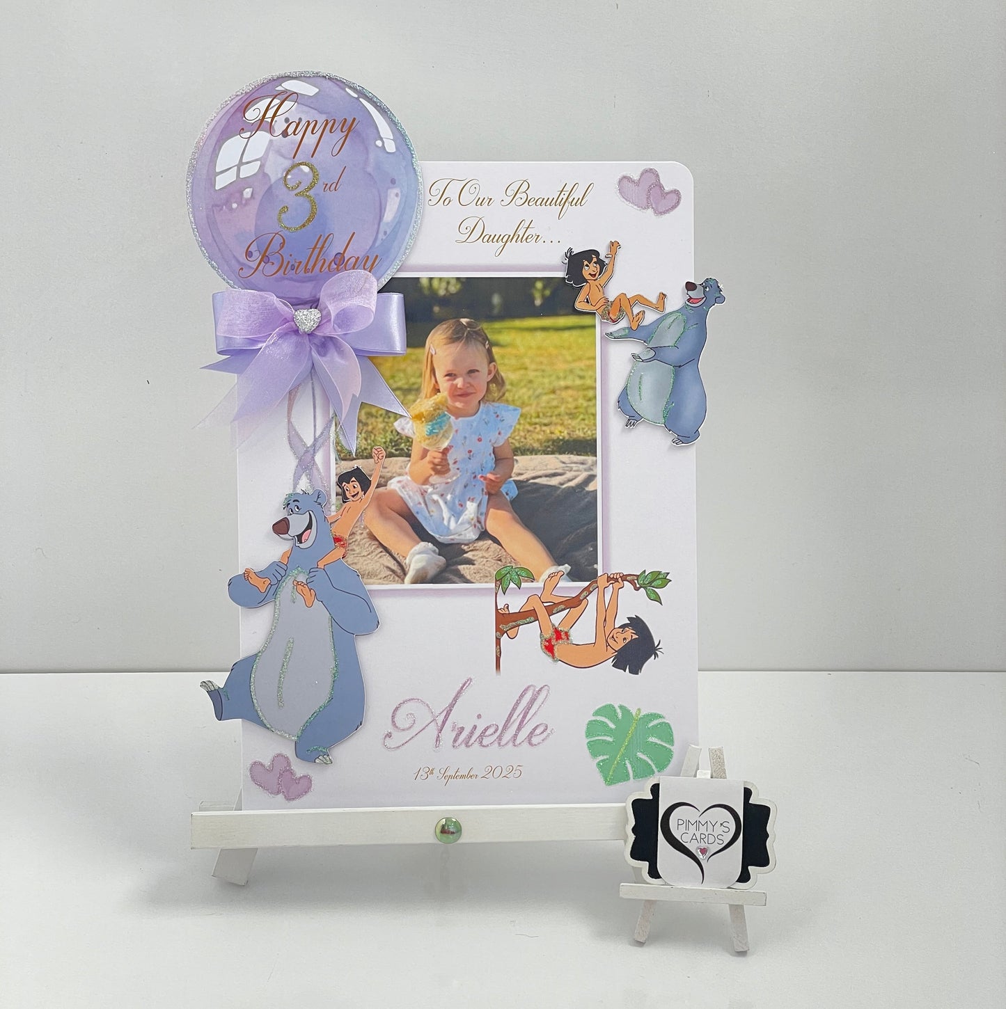 Mowgli & Baloo - The Jungle Book Theme Photo 3D Pop Out Card