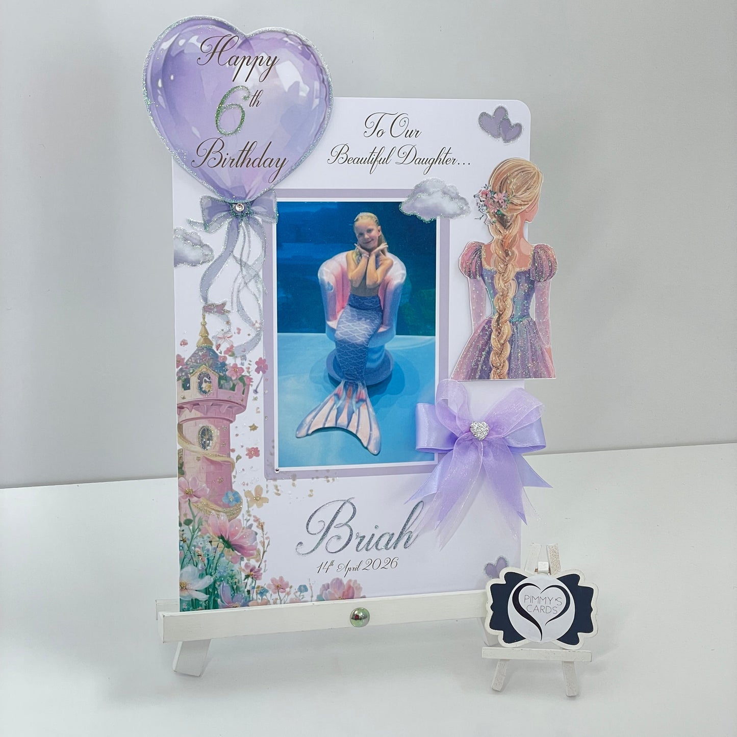 Princess Rapunzel Theme Photo 3D Pop Out Card