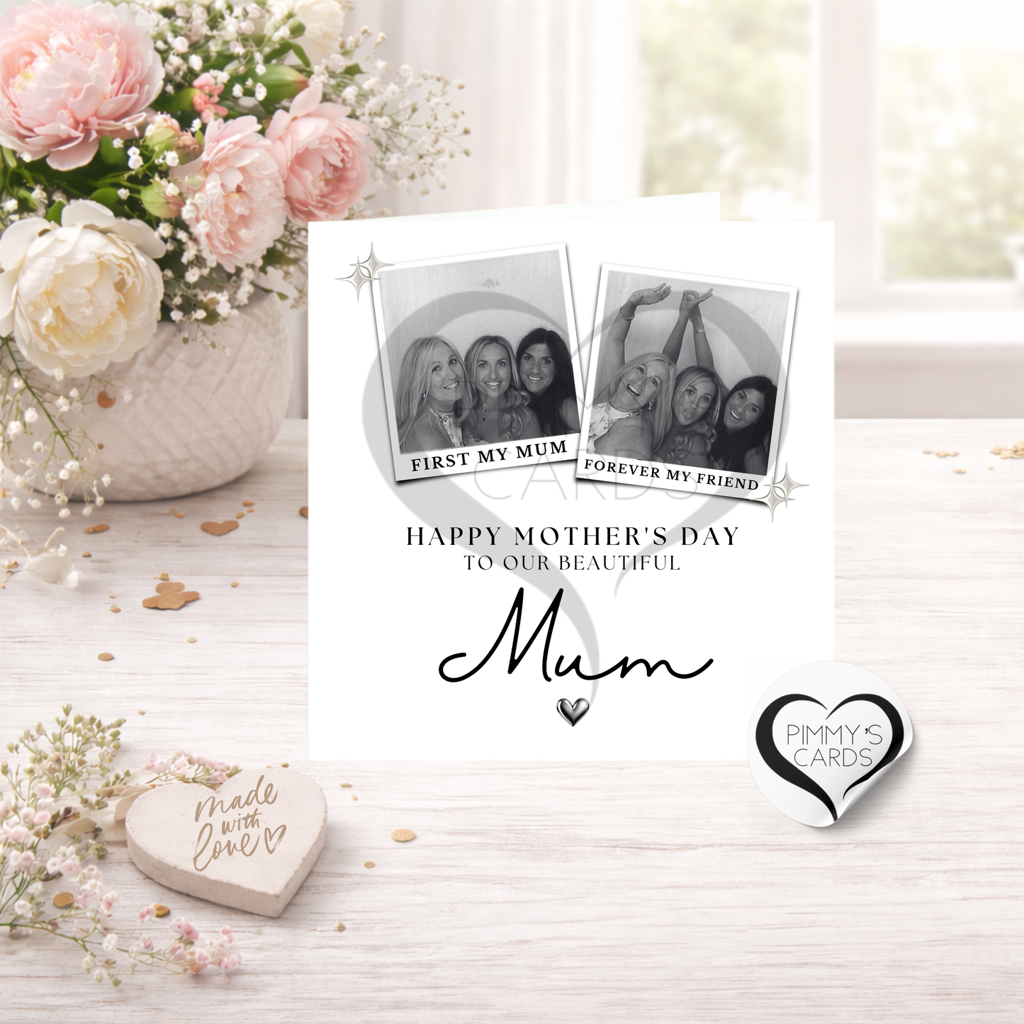 Black & White Polaroid Photos - Mother's Day Classic Card