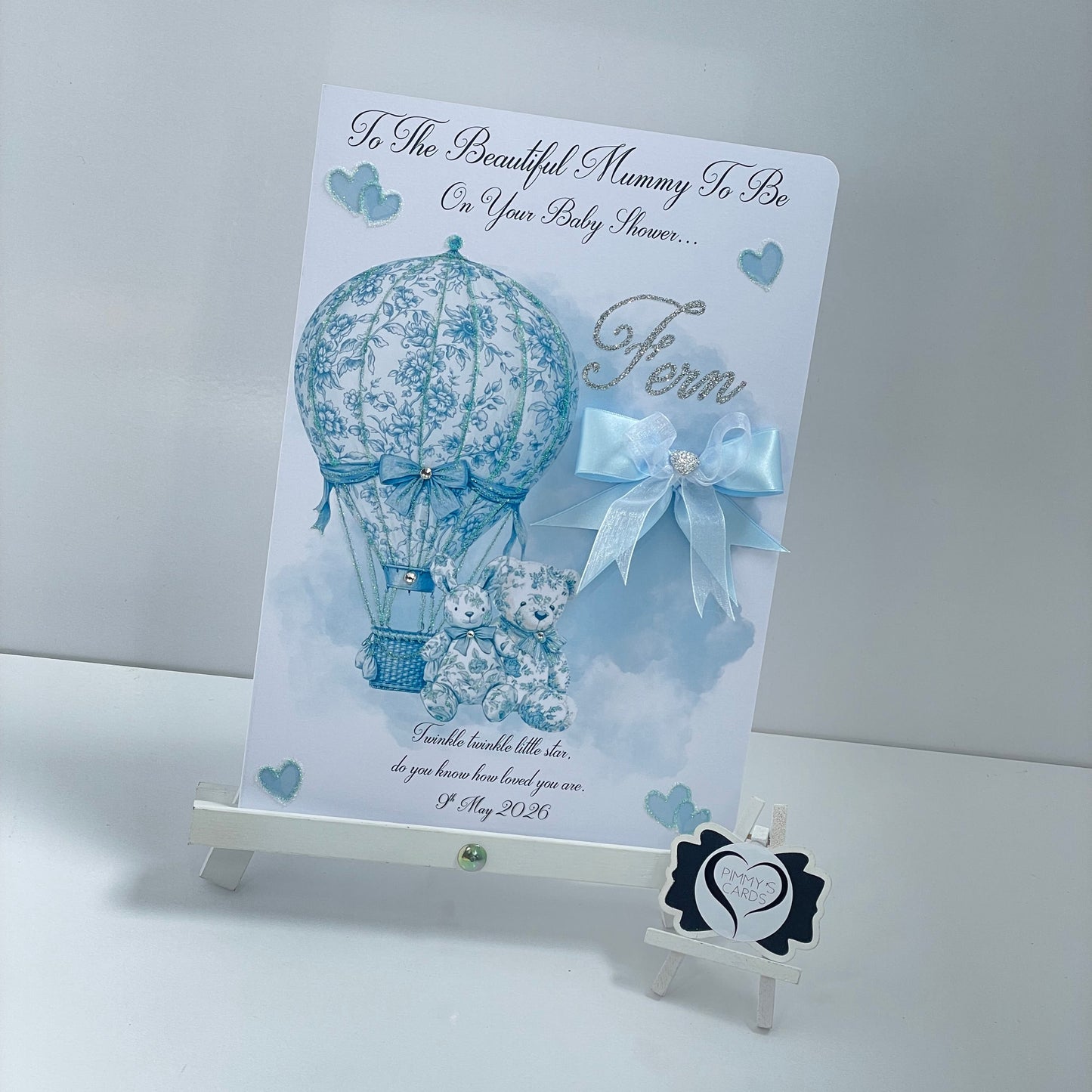 Blue Toile Hot Air Balloon & Teddy’s Theme
