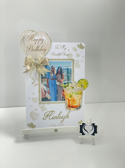 Margarita Cocktail Lovers Theme Photo 3D Pop Out Card