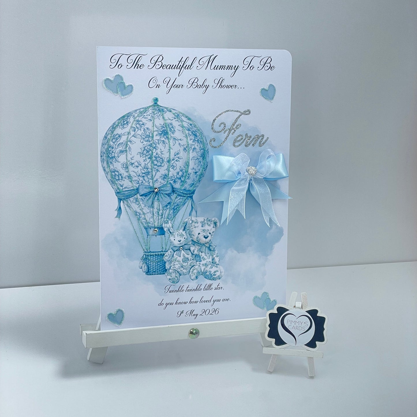 Blue Toile Hot Air Balloon & Teddy’s Theme