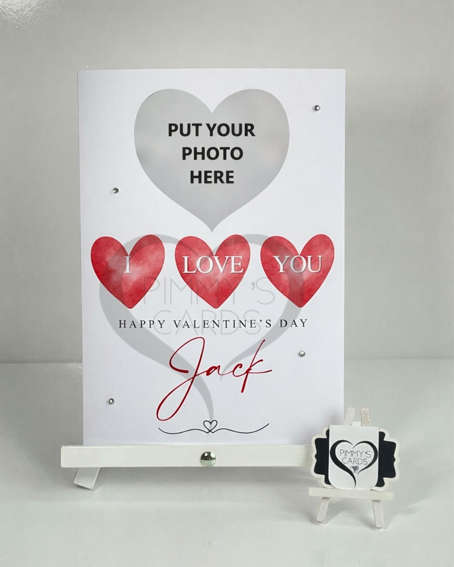 Valentines day photo card. Personalised valentines day photo cards.