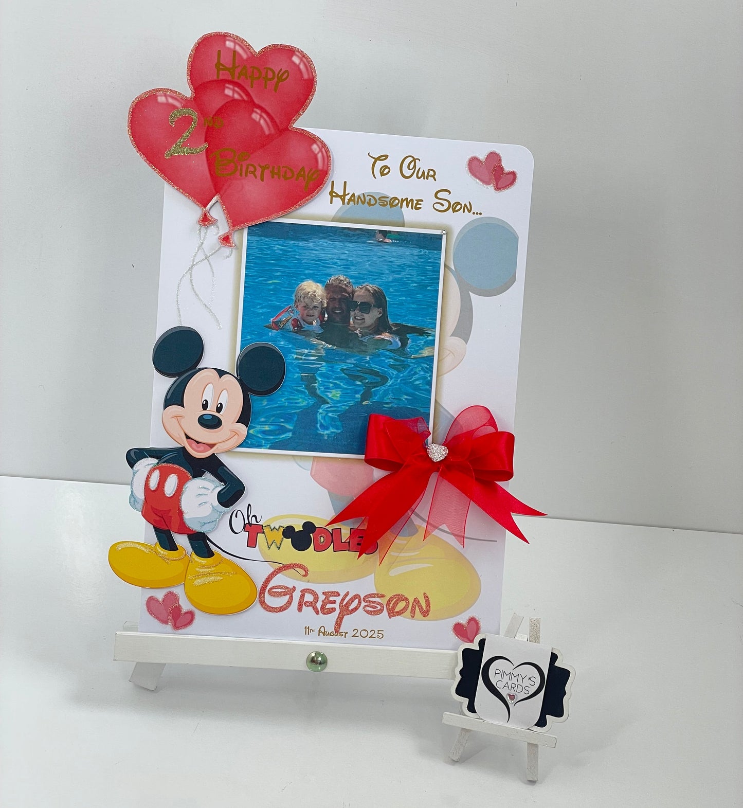 Mickey Mouse Theme Photo 3D Pop Out Card