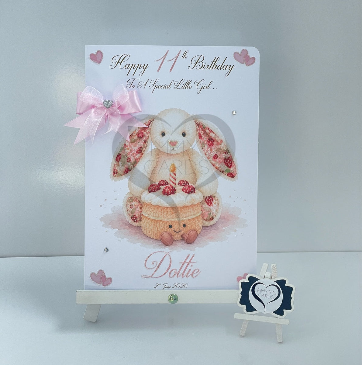 White Bunny Birthday Cake Jellycat Inspired Theme