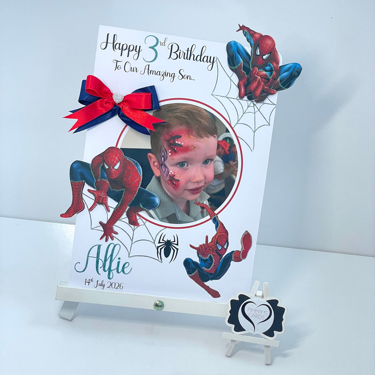 Superman Superhero Theme Photo 3D Pop Out Card