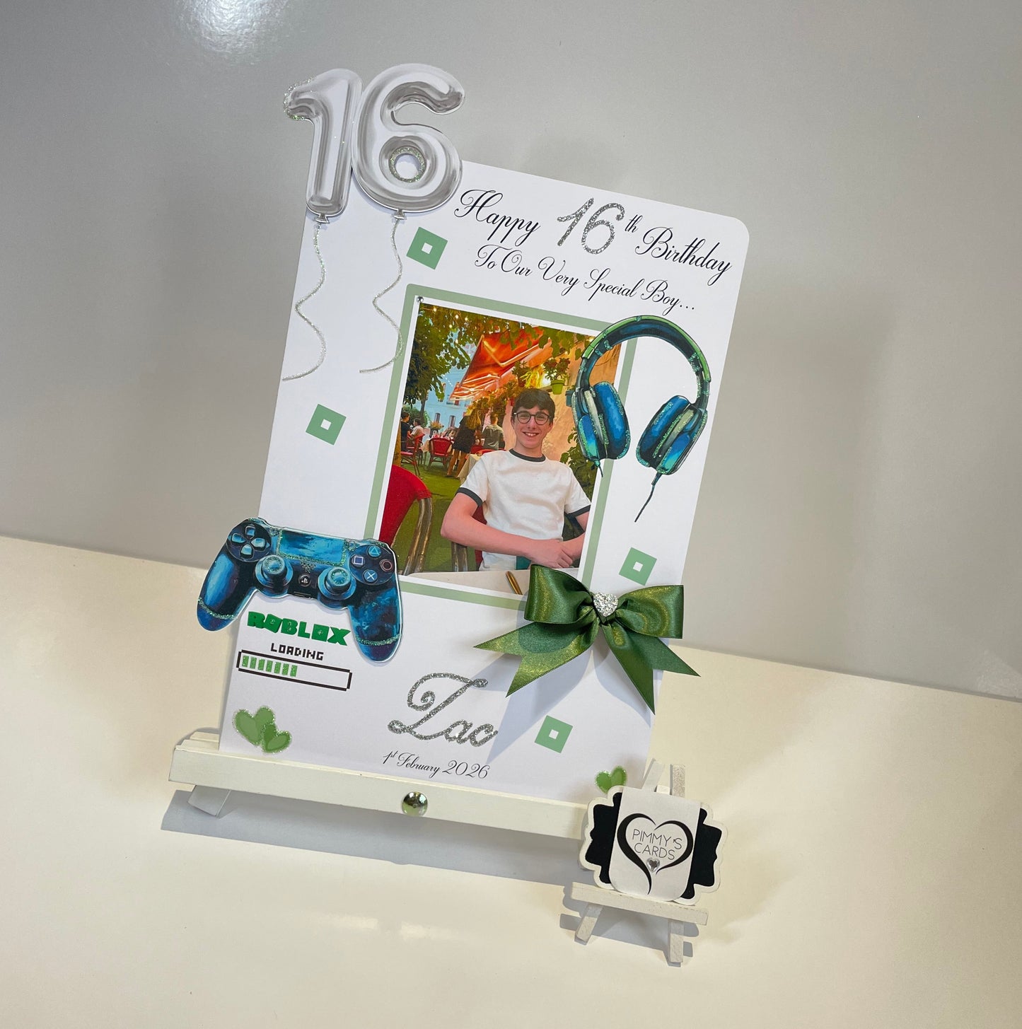 Gaming Roblox Theme Photo 3D Pop Out Card