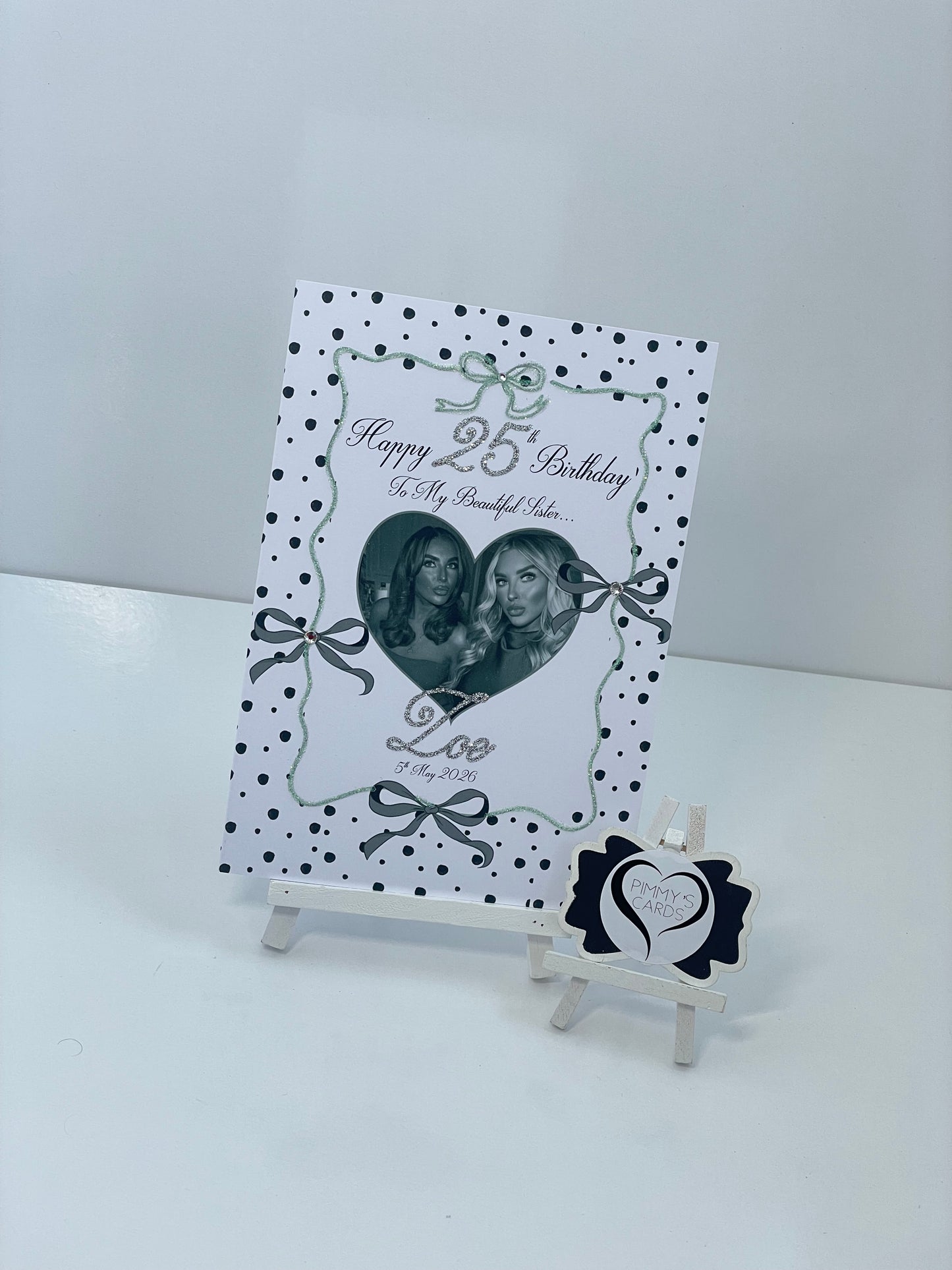 Black & White Polkadot Print Bow Theme