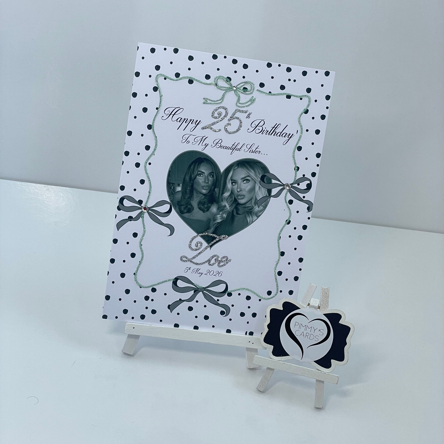 Black & White Polkadot Print Bow Theme