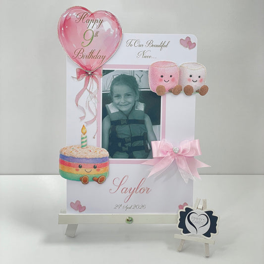 Rainbow Cake & Marshmallows Jellycat Theme Photo 3D Pop Out Card