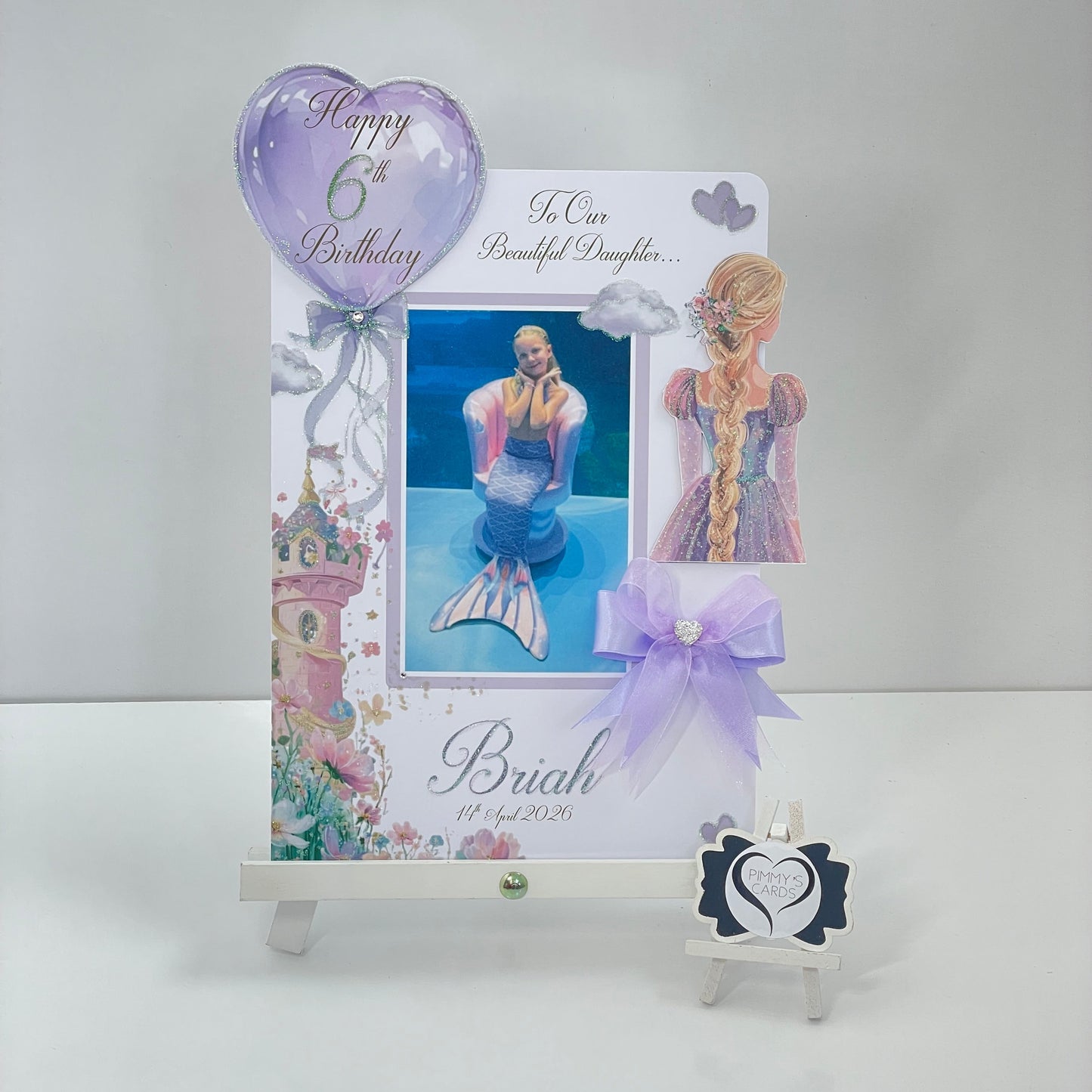 Princess Rapunzel Theme Photo 3D Pop Out Card
