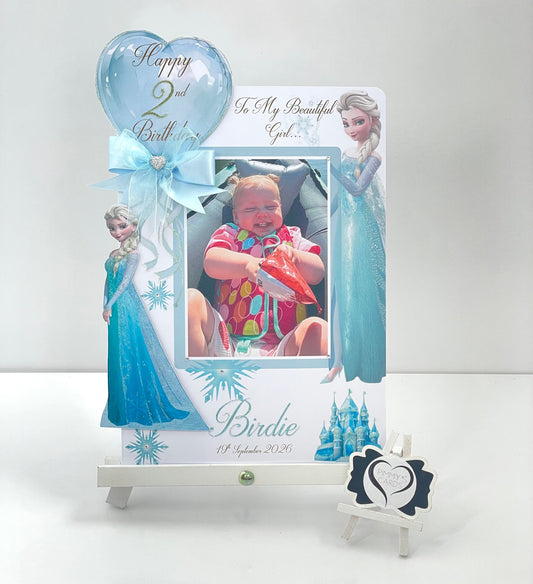 Frozen Elsa Theme Photo 3D Pop Out Card
