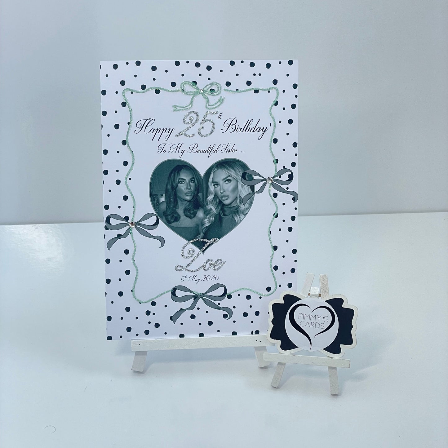Black & White Polkadot Print Bow Theme