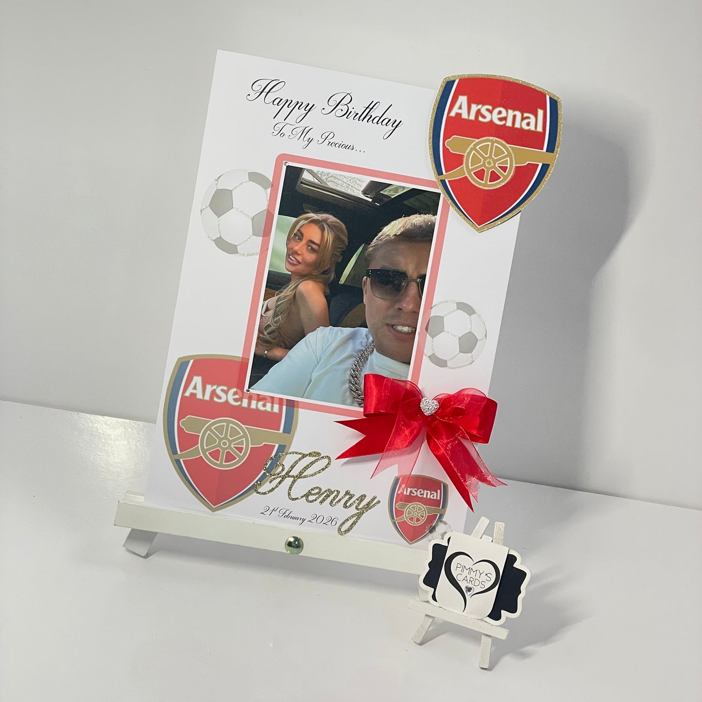 Arsenal Football Theme Photo 3D Pop Out Card