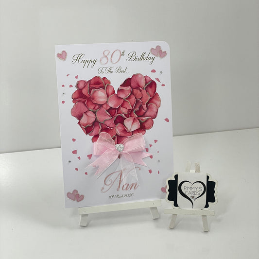Pink Rose Petal Heart