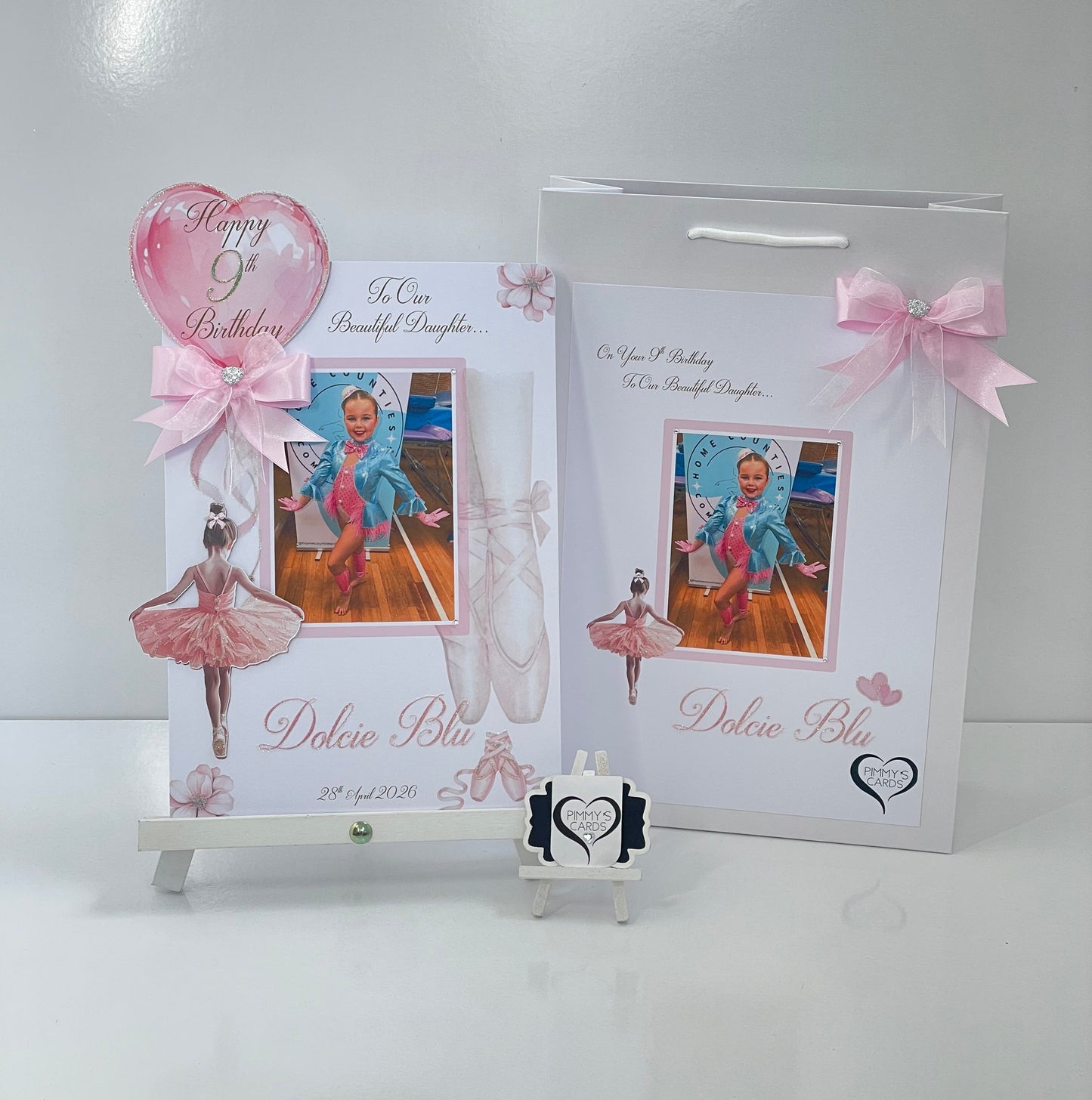 Ballerina Ballet Theme Photo 3D Pop Out Card