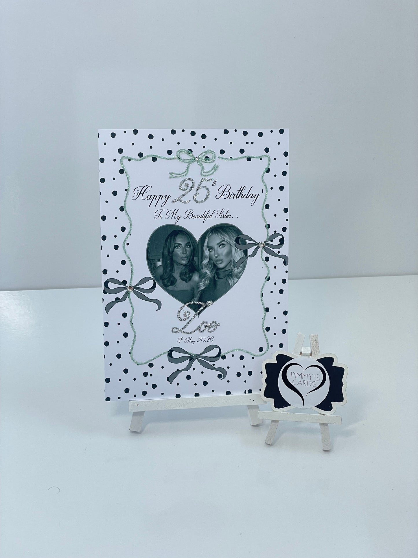 Black & White Polkadot Print Bow Theme