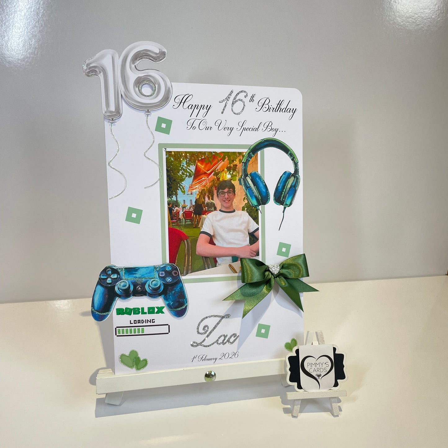 Gaming Roblox Theme Photo 3D Pop Out Card