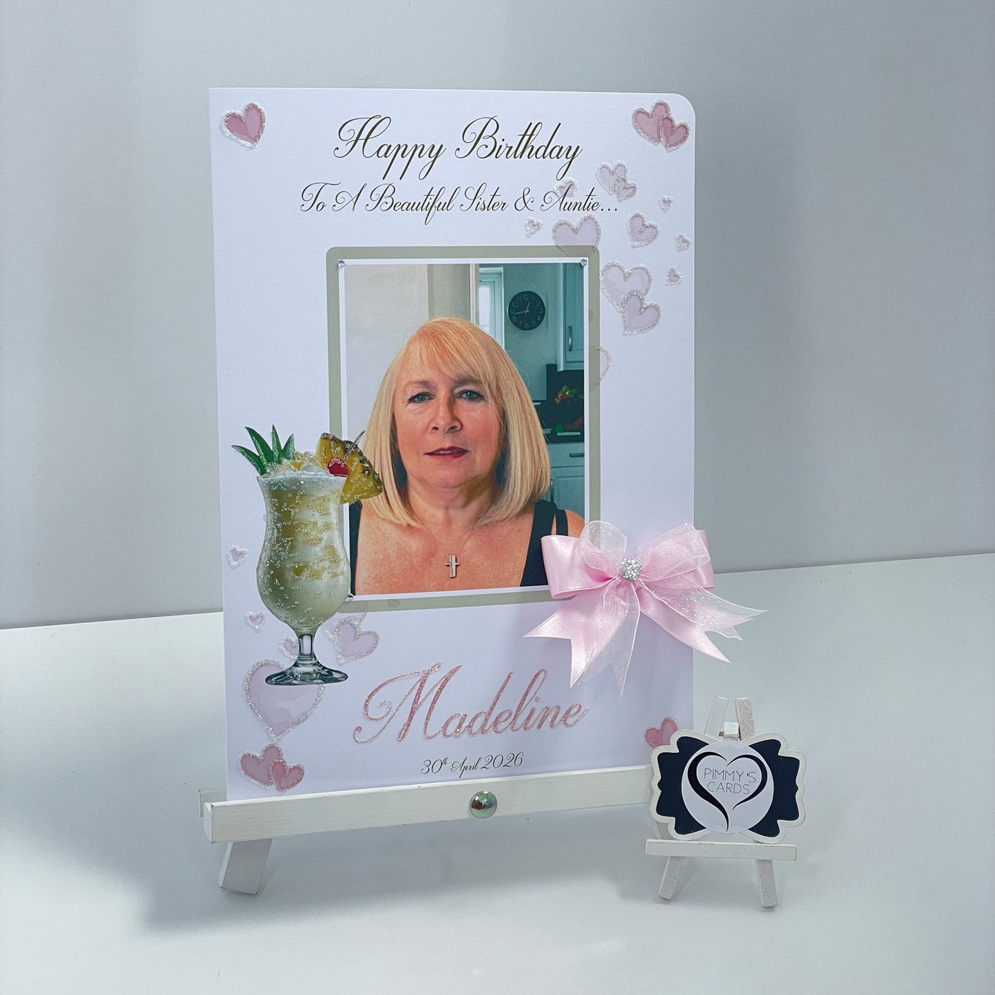 Piña Colada Cocktail Lovers, Cocktail Theme Photo Card