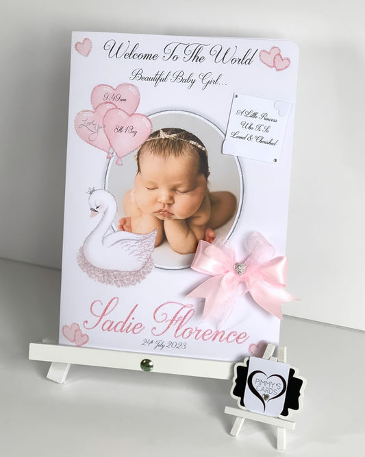New Born Baby Girl Swan Theme