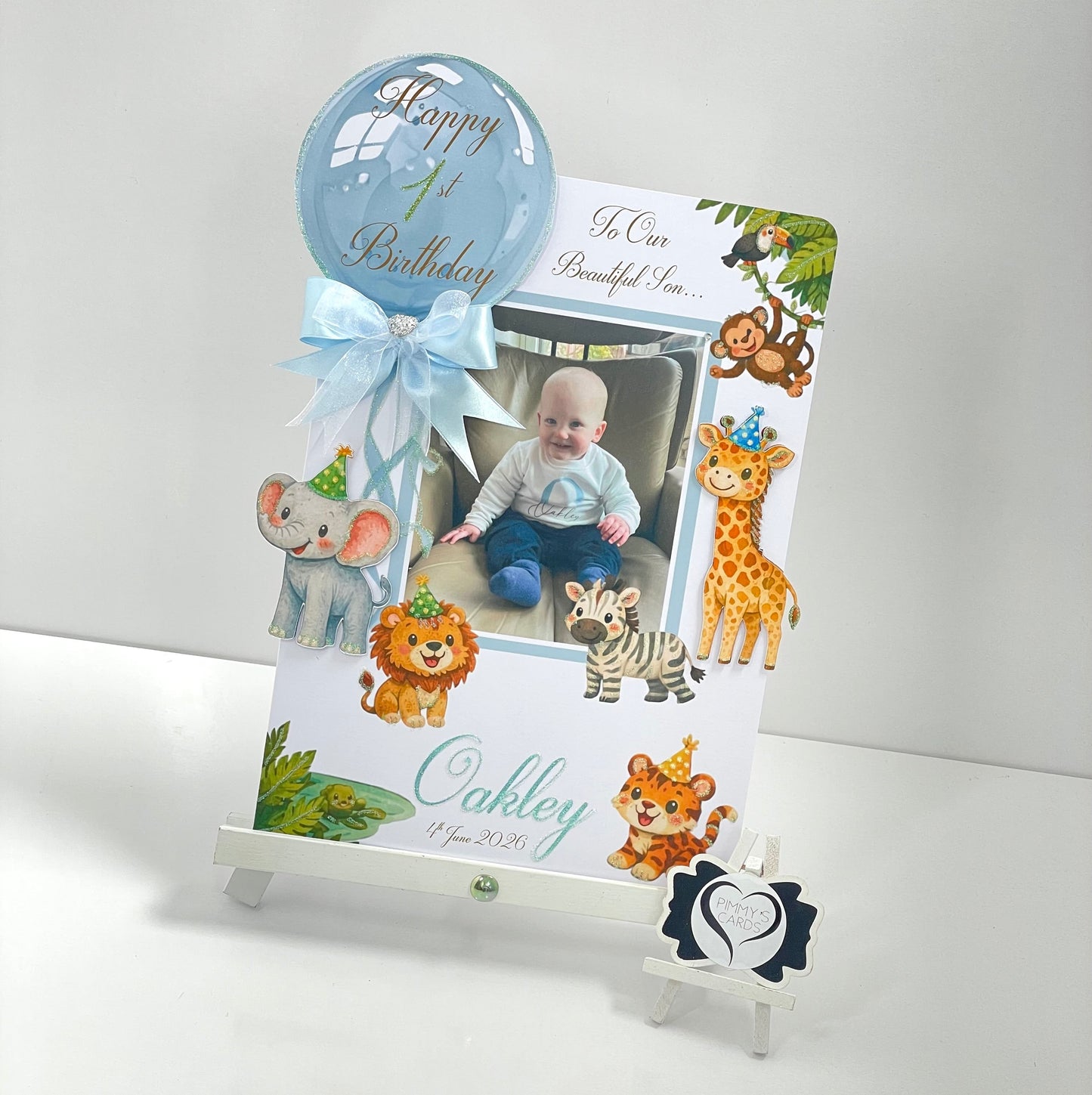 Animal Safari Theme Photo 3D Pop Out Card