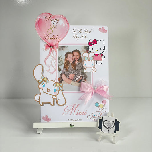 Hello Kitty & Cinnamoroll Theme Photo 3D Pop Out Card