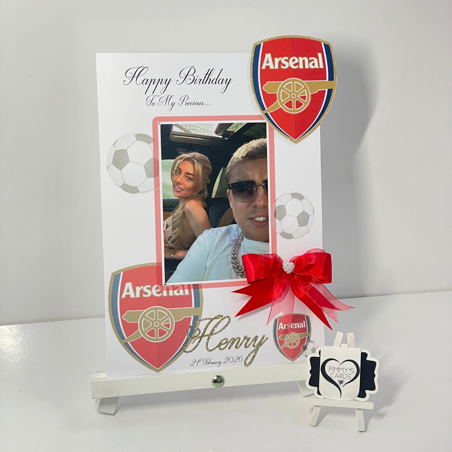 Arsenal Football Theme Photo 3D Pop Out Card