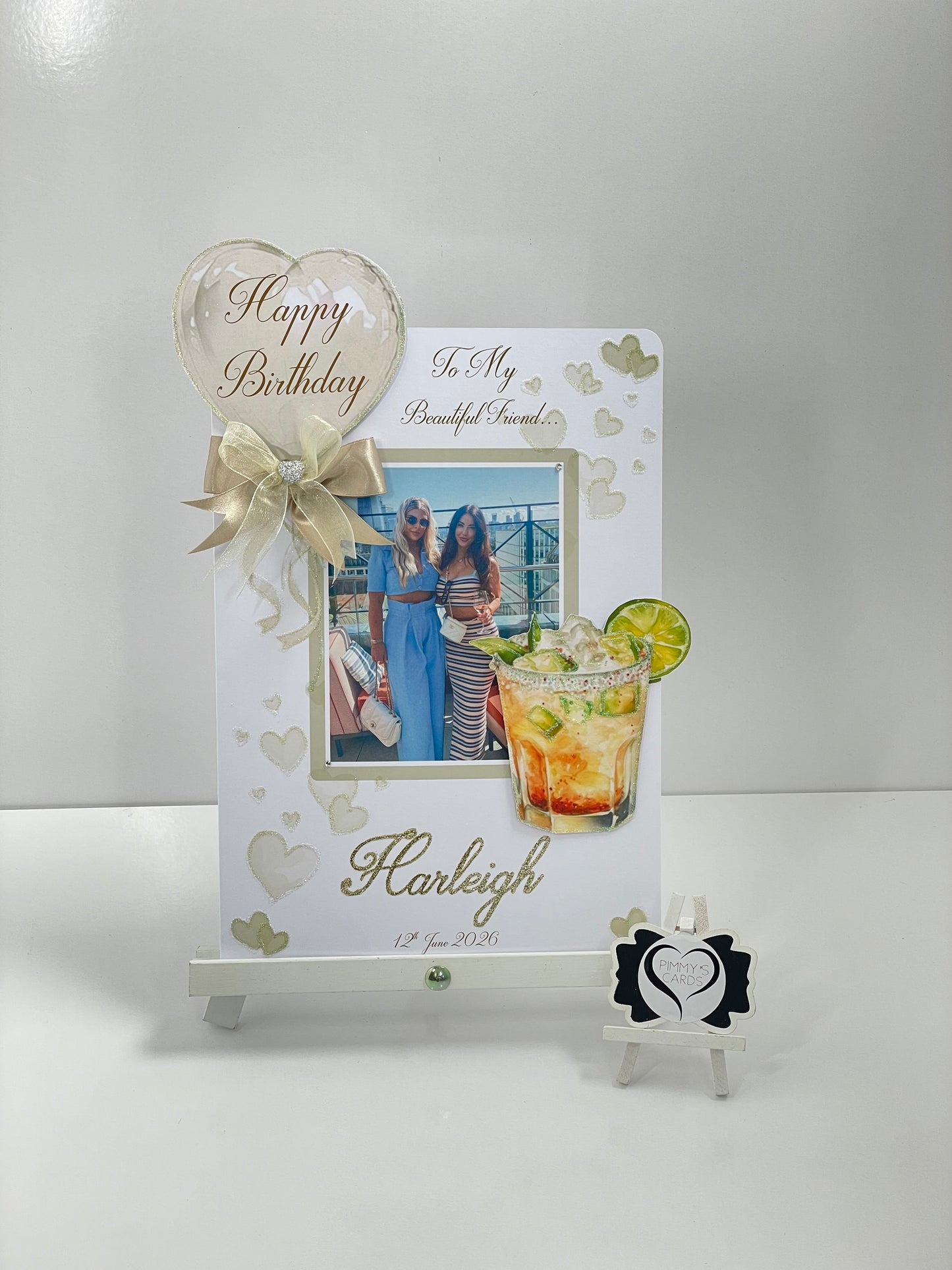 Margarita Cocktail Lovers Theme Photo 3D Pop Out Card
