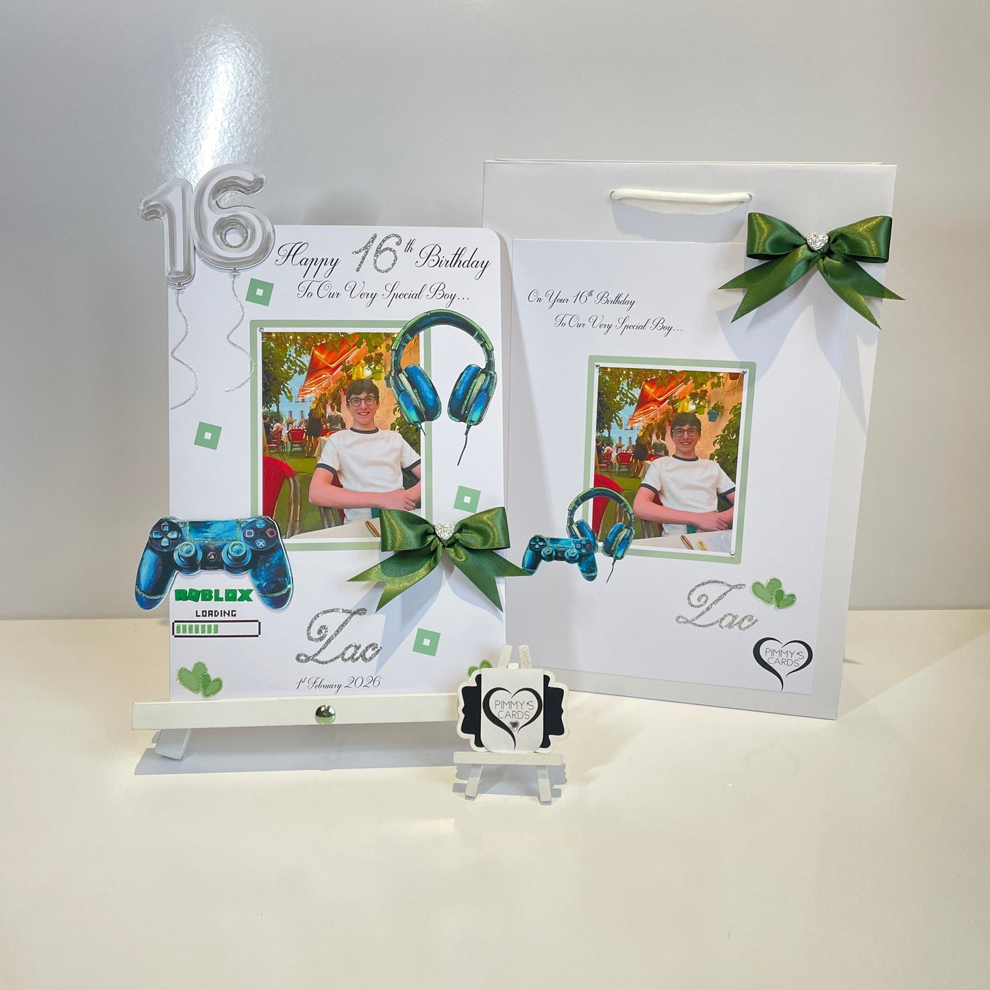 Gaming Roblox Theme Photo 3D Pop Out Card