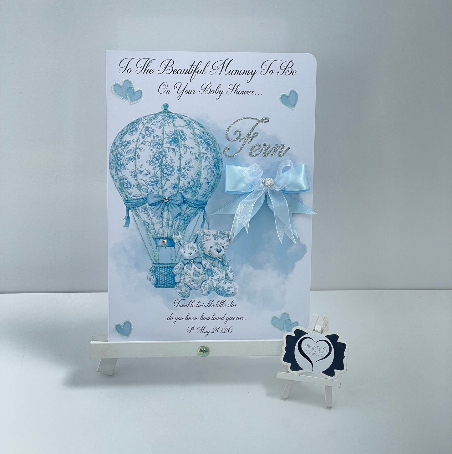 Blue Toile Hot Air Balloon & Teddy’s Theme
