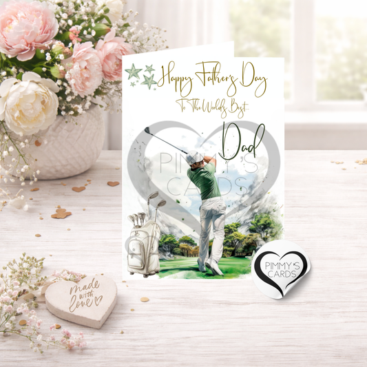 Golf Player - Classic Father's Day Card