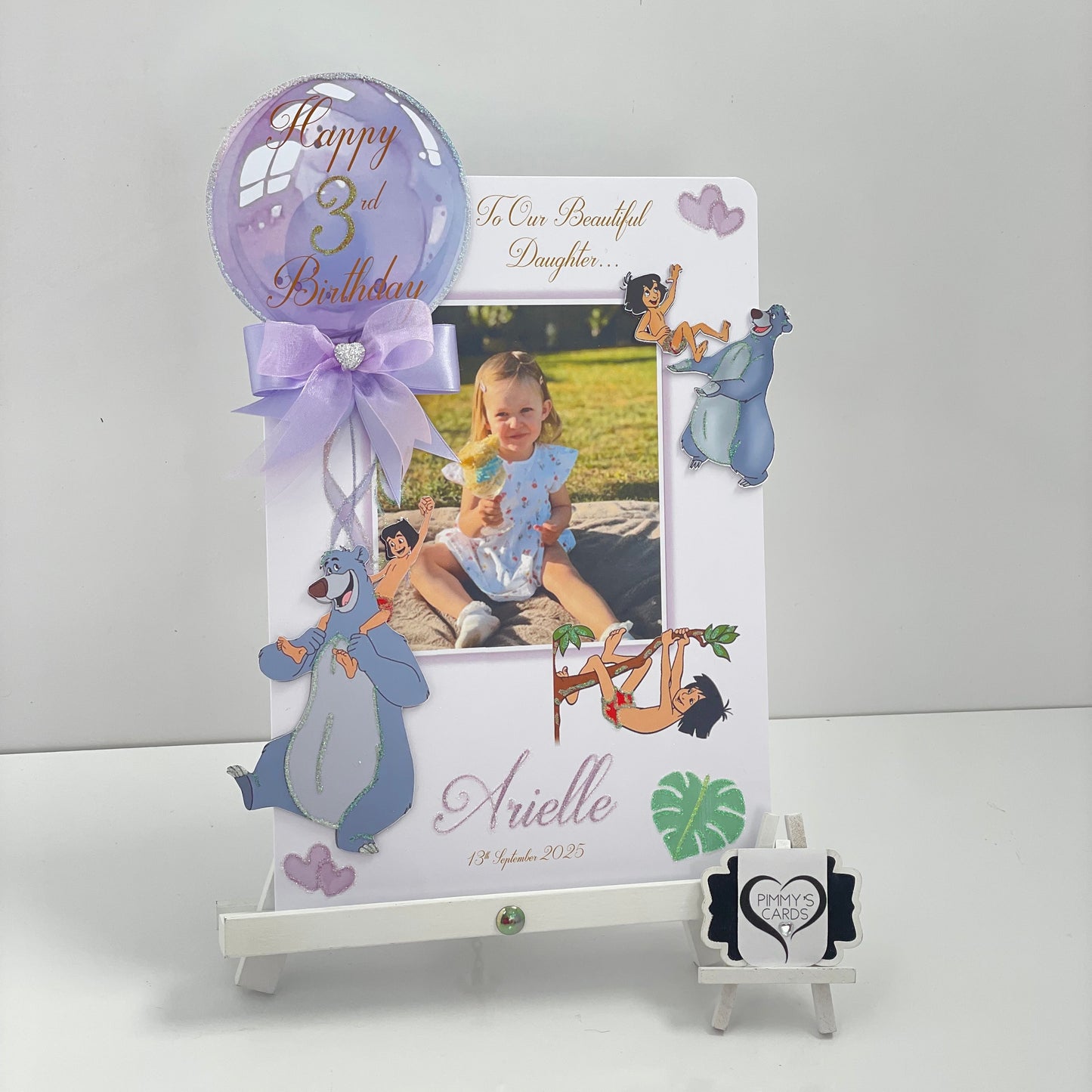 Mowgli & Baloo - The Jungle Book Theme Photo 3D Pop Out Card