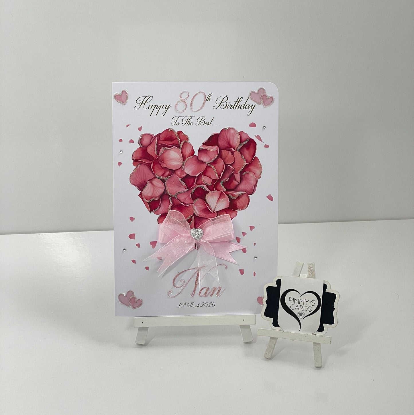 Pink Rose Petal Heart