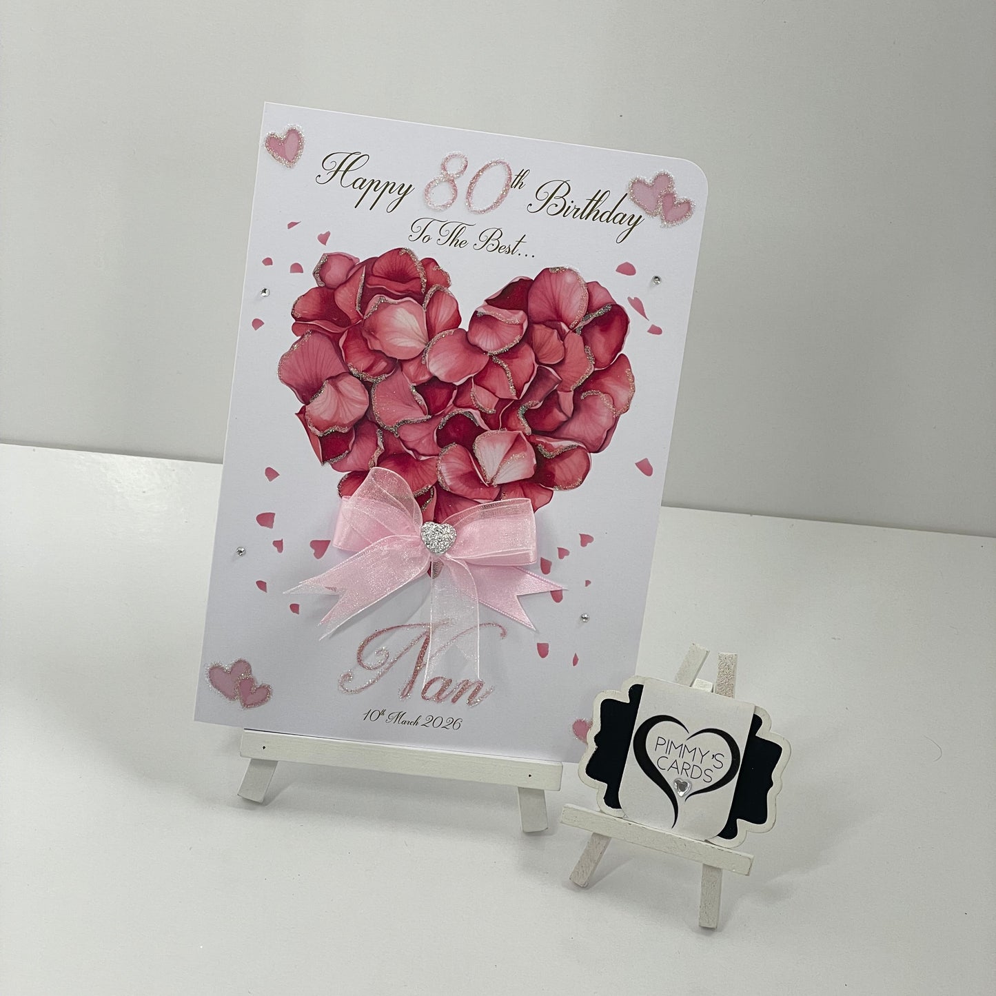 Pink Rose Petal Heart