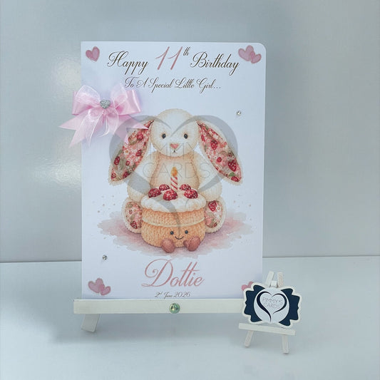 White Bunny Birthday Cake Jellycat Inspired Theme