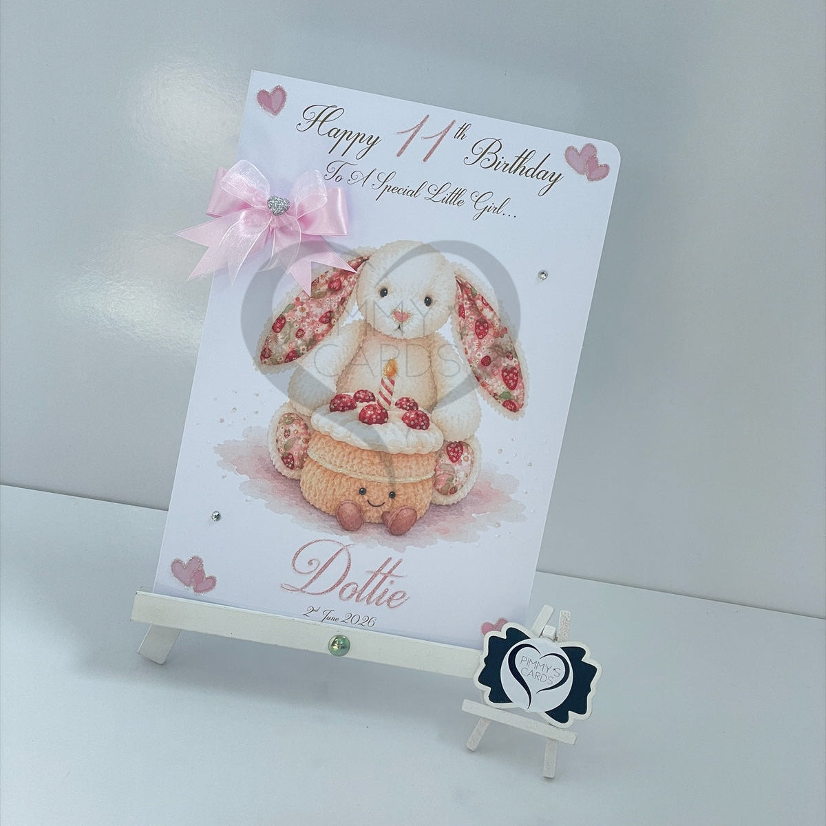 White Bunny Birthday Cake Jellycat Inspired Theme