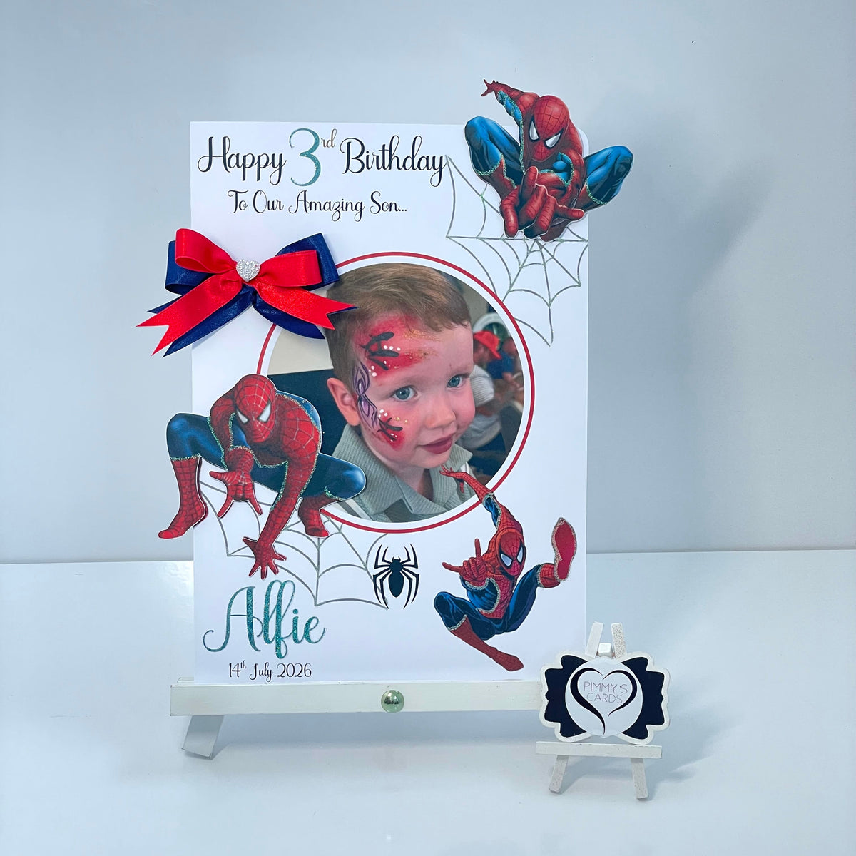 Superman Superhero Theme Photo 3D Pop Out Card