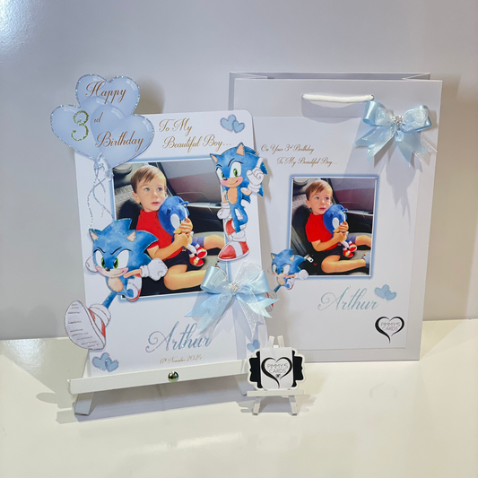 Baby Blue Sonic Theme 3D Pop Out