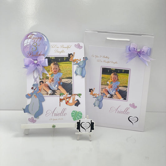 Mowgli & Baloo - The Jungle Book Theme Photo 3D Pop Out Card