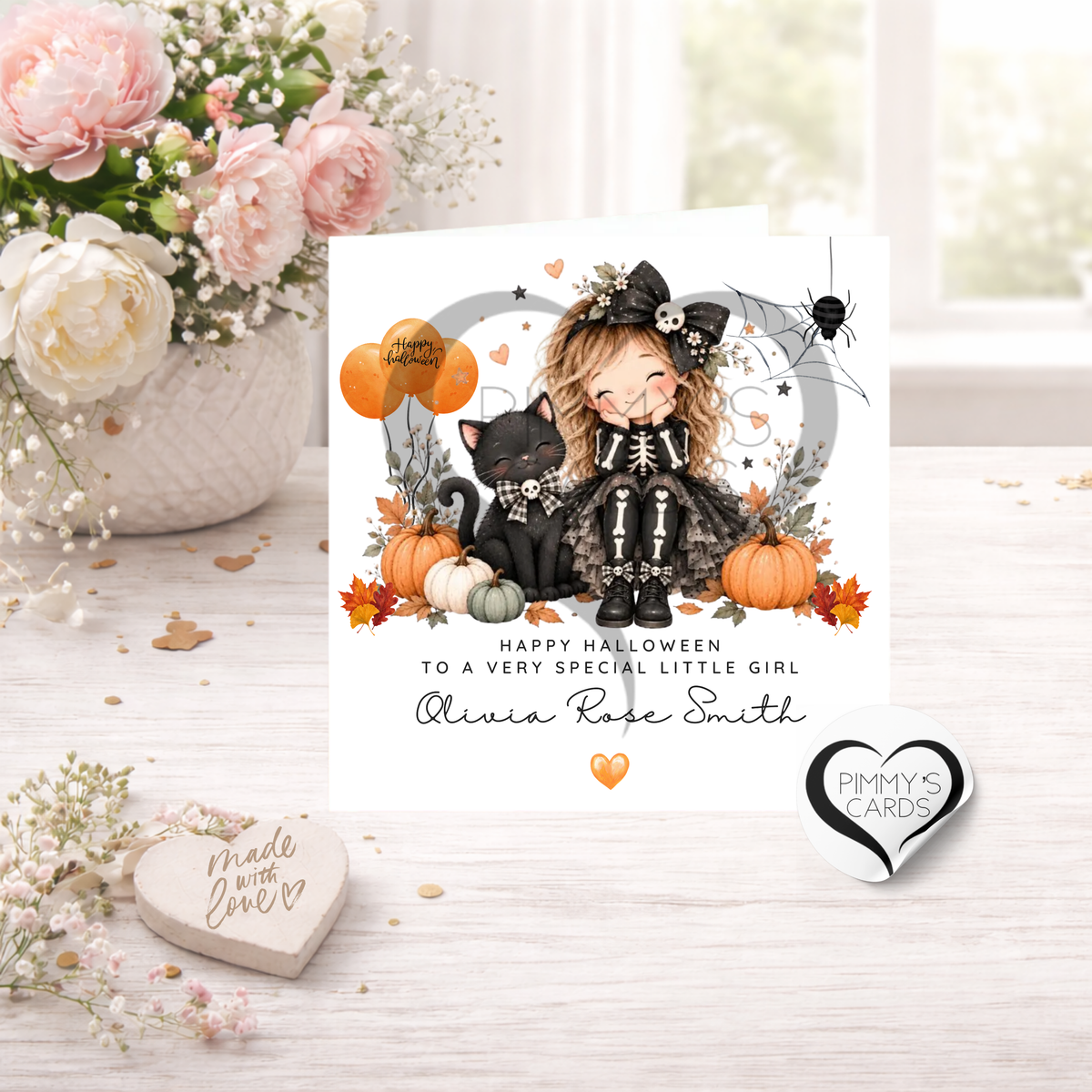 Happy Halloween Little Girl Theme- Classic Card
