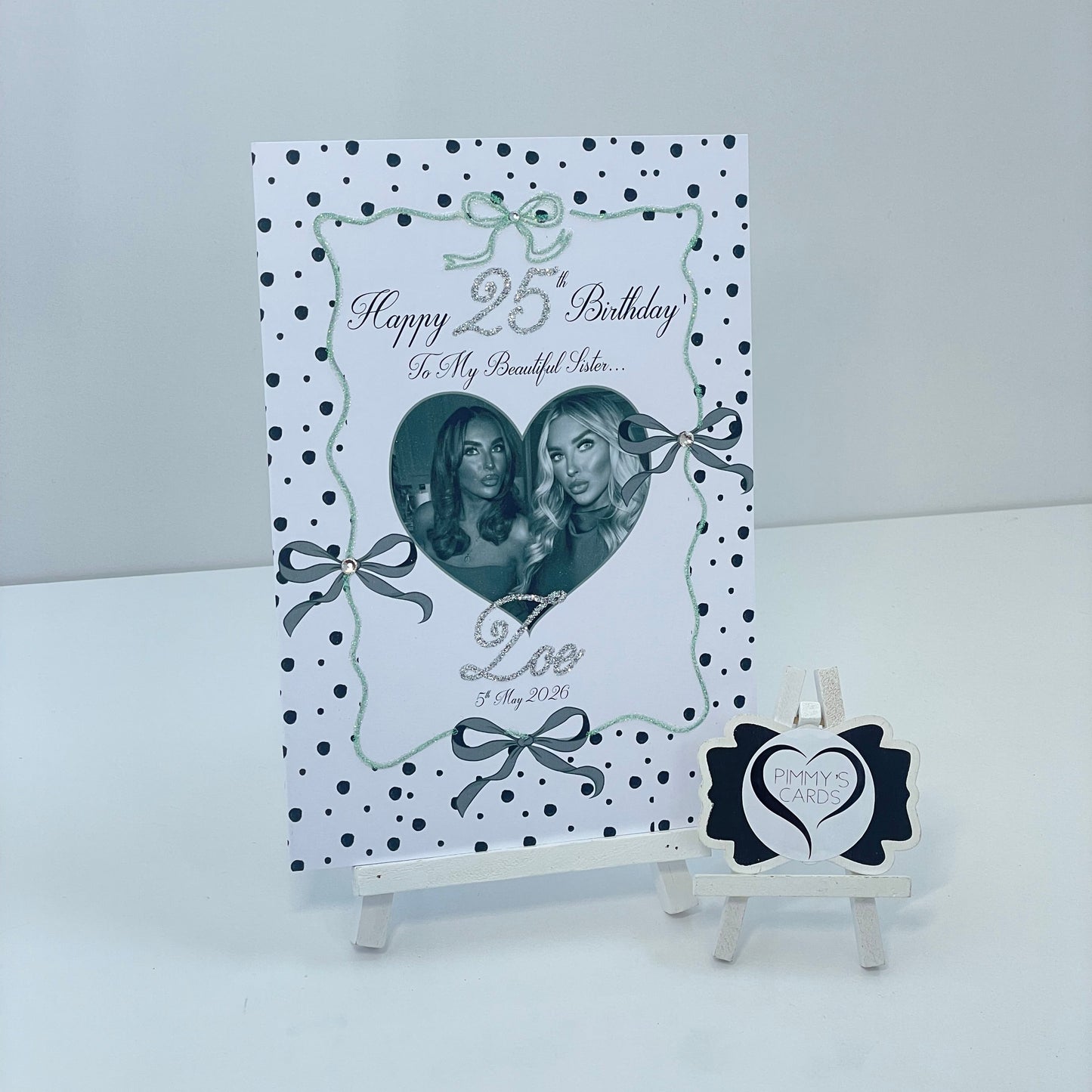 Black & White Polkadot Print Bow Theme
