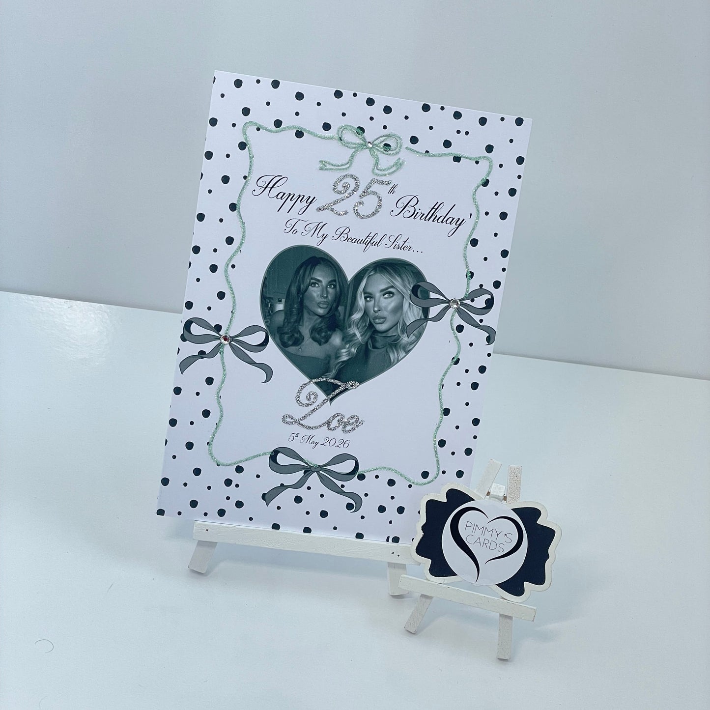 Black & White Polkadot Print Bow Theme