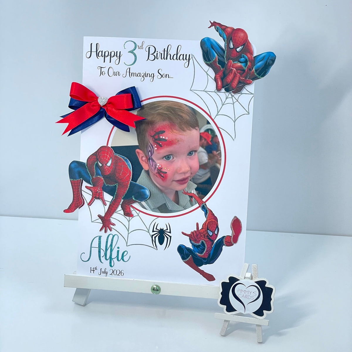 Superman Superhero Theme Photo 3D Pop Out Card