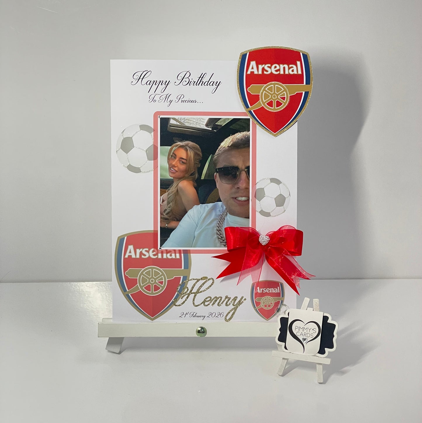 Arsenal Football Theme Photo 3D Pop Out Card