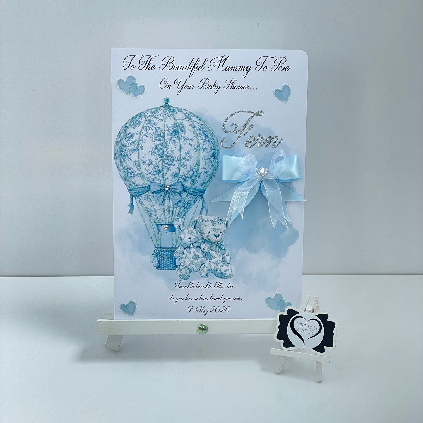 Blue Toile Hot Air Balloon & Teddy’s Theme