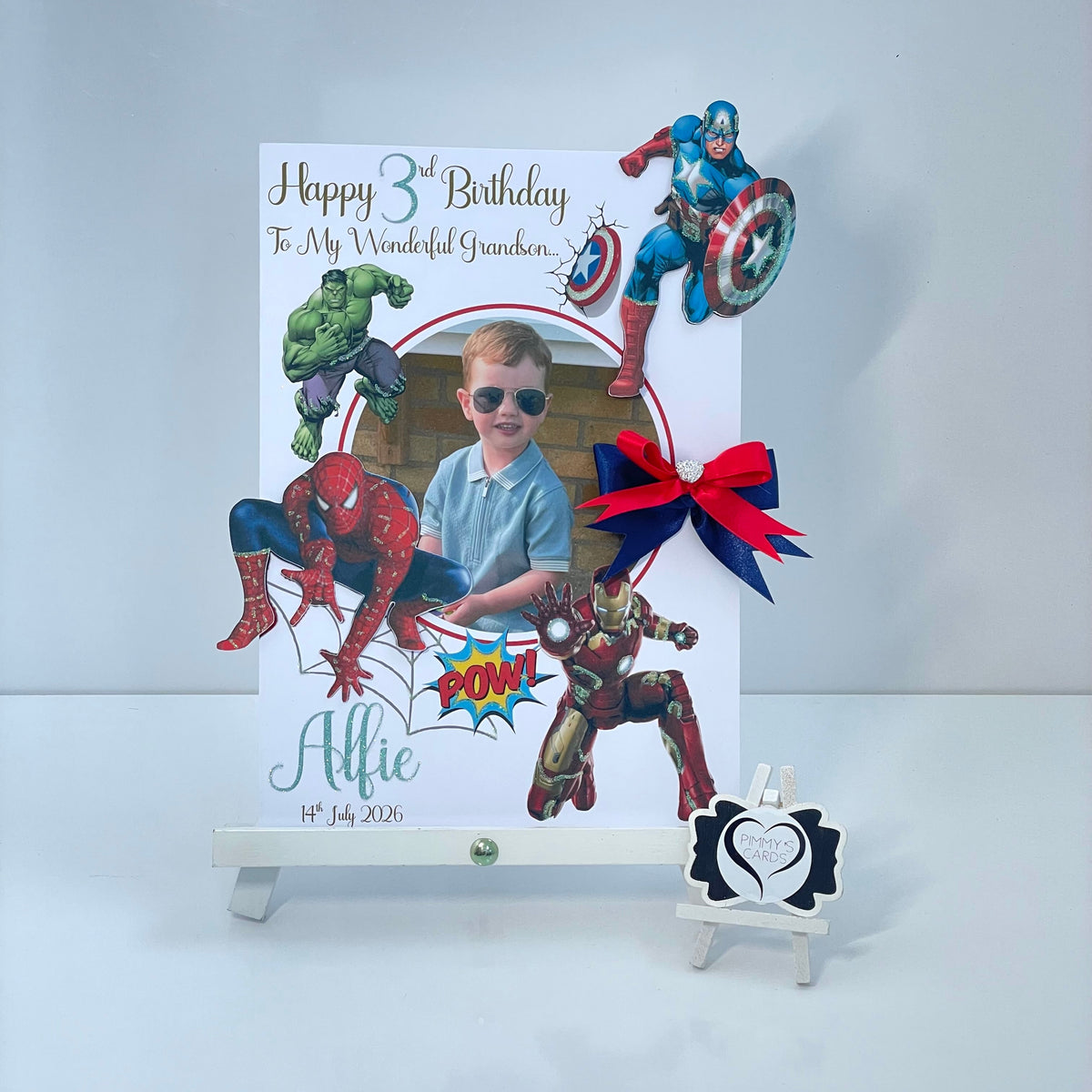 Avengers Assemble Superhero Theme Photo 3D Pop Out Card