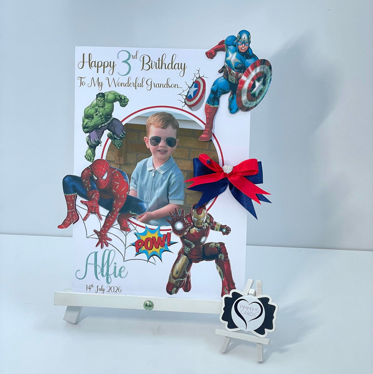 Avengers Assemble Superhero Theme Photo 3D Pop Out Card