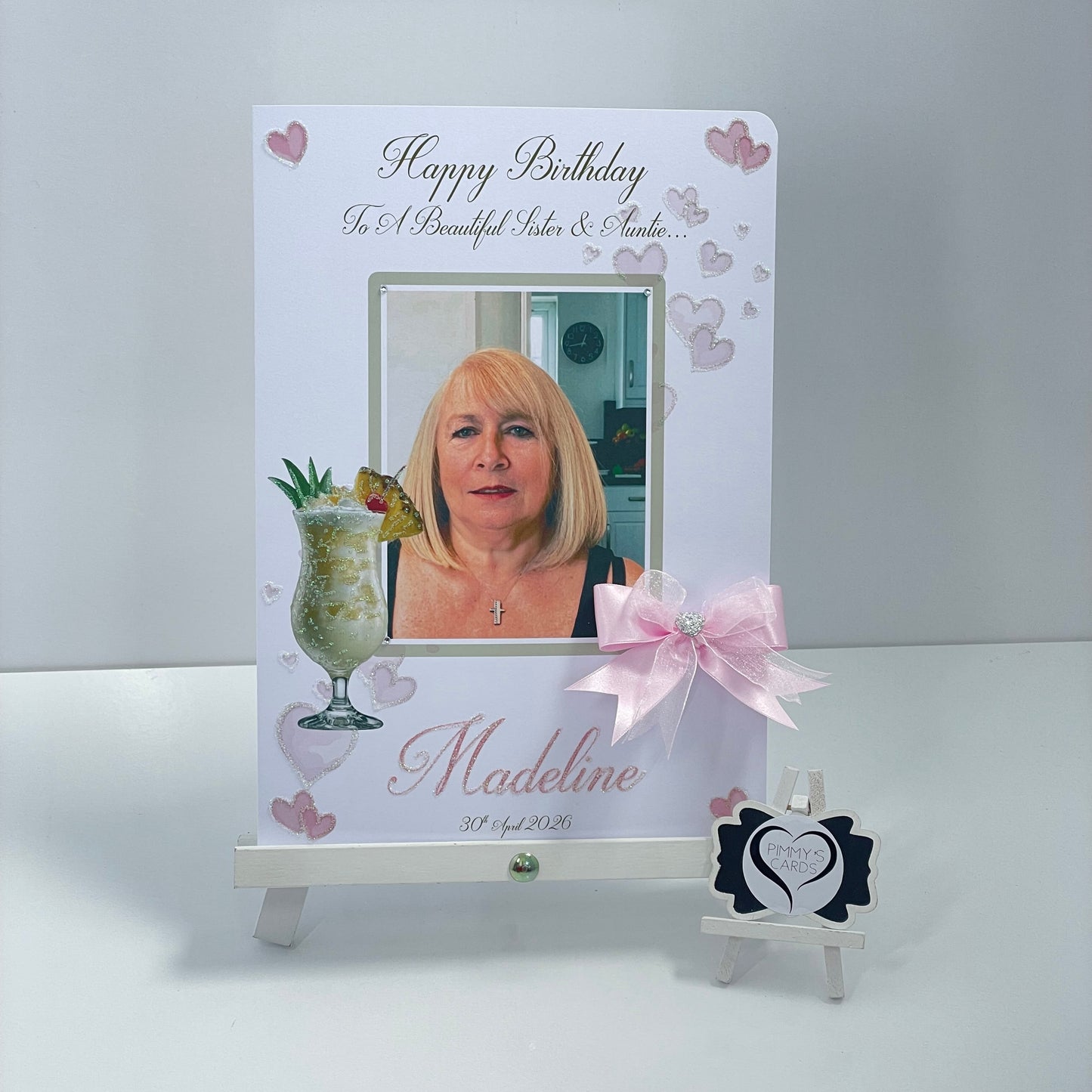 Piña Colada Cocktail Lovers, Cocktail Theme Photo Card